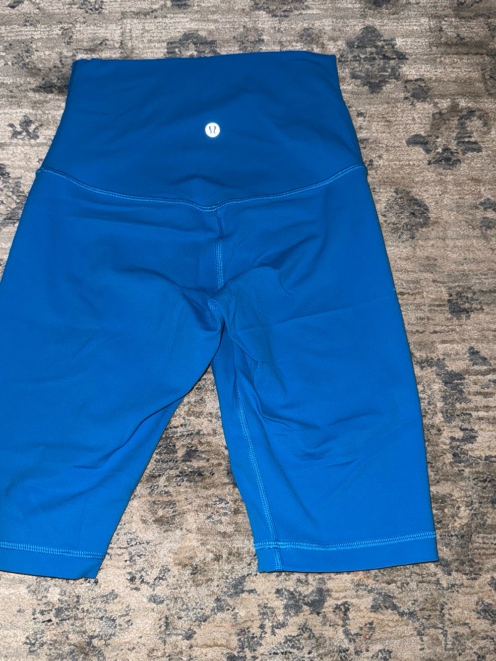 Lululemon High-Rise Blue Bike Shorts